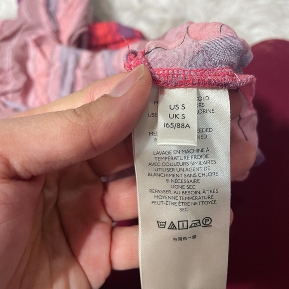 Free People Mackenzie Striped Point Collar Sleeveless Tie Wrap Top - Size Small - Picture 10 of 10